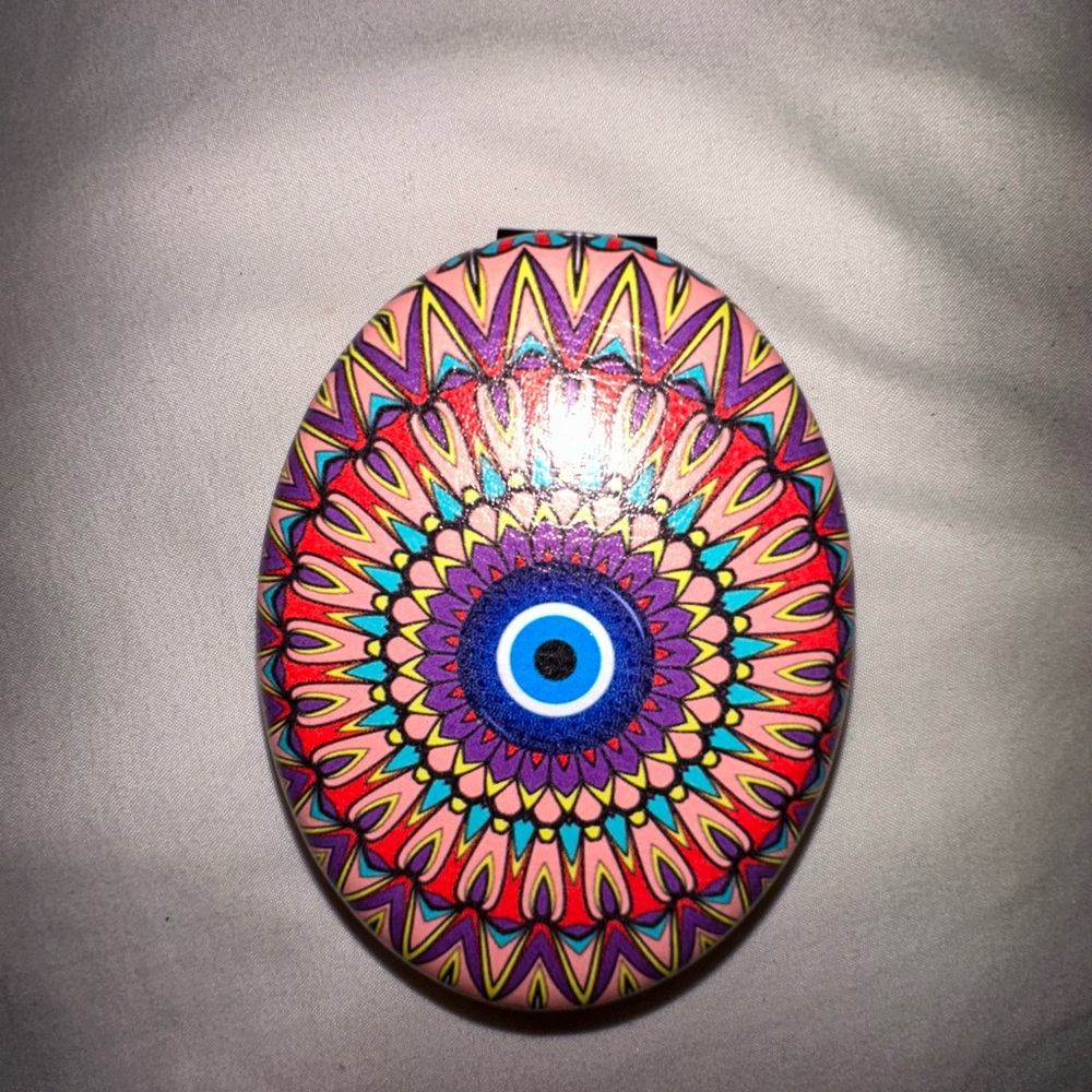 Vibrant Mandala Design Compact Mirror